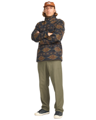 Adventure Division Boundary Mock 1/2 Zip Fleece Jacket in Black 1