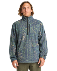 Adventure Division Boundary Mock 1/2 Zip Fleece Jacket in Navy