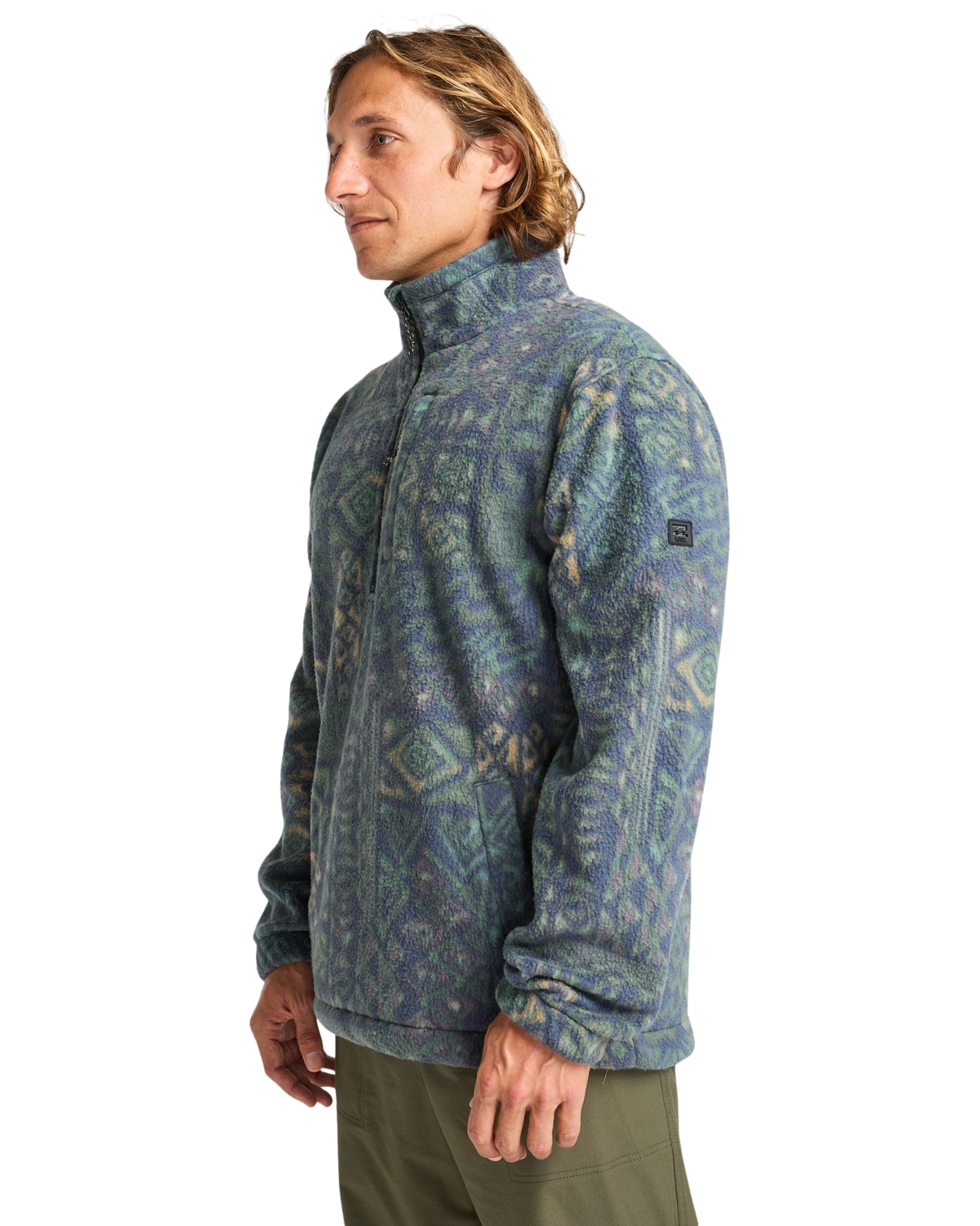 Adventure Division Boundary Mock 1/2 Zip Fleece Jacket in Navy