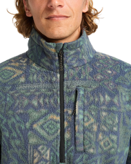 Adventure Division Boundary Mock 1/2 Zip Fleece Jacket in Navy