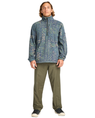 Adventure Division Boundary Mock 1/2 Zip Fleece Jacket in Navy