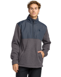 The Billabong Mens Adventure Division Boundary Blocked Mock Fleece Jacket in Dusty Purple