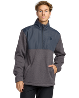 The Billabong Mens Adventure Division Boundary Blocked Mock Fleece Jacket in Dusty Purple