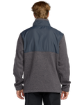 The Billabong Mens Adventure Division Boundary Blocked Mock Fleece Jacket in Dusty Purple