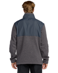 The Billabong Mens Adventure Division Boundary Blocked Mock Fleece Jacket in Dusty Purple