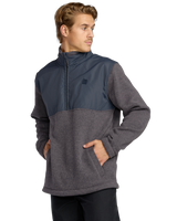 The Billabong Mens Adventure Division Boundary Blocked Mock Fleece Jacket in Dusty Purple
