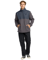 The Billabong Mens Adventure Division Boundary Blocked Mock Fleece Jacket in Dusty Purple