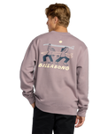 The Billabong Mens Split The Peak Sweatshirt in Purple Ash