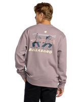 The Billabong Mens Split The Peak Sweatshirt in Purple Ash