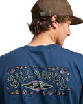 The Billabong Mens Heritage Arch Premium T-Shirt in Dark Denim