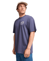 The Billabong Mens Flower Premium T-Shirt in Vintage Indigo