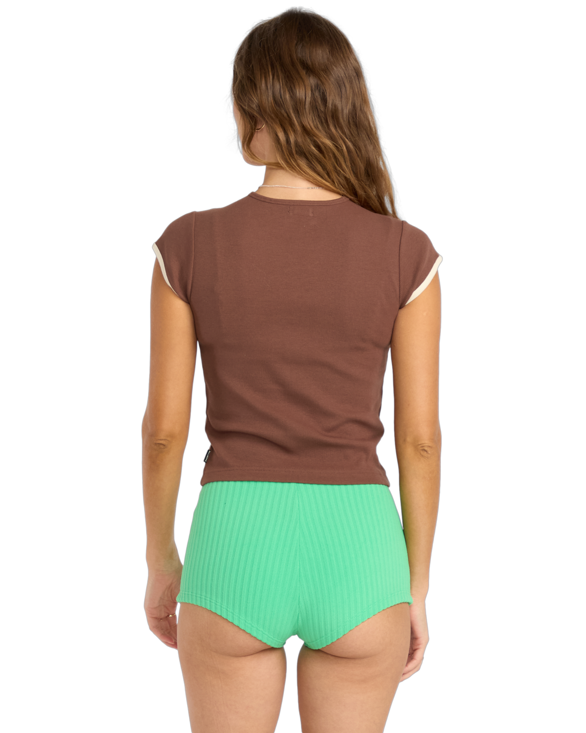 The Billabong Womens Josie Ringer T-Shirt in Espresso