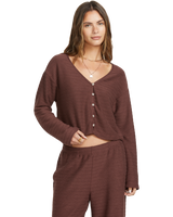The Billabong Womens All I Need Tropics Cardigan in Choc Chip