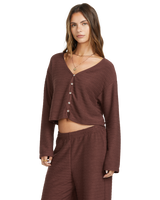 The Billabong Womens All I Need Tropics Cardigan in Choc Chip