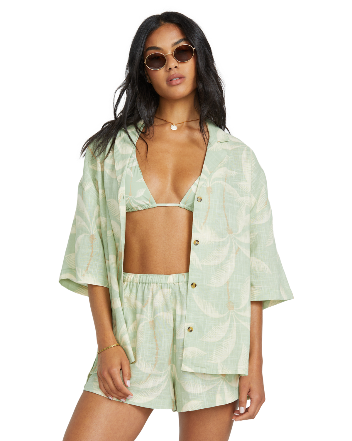 The Billabong Womens Beach Side Shirt in Pistachio
