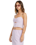 The Billabong Womens Lost Lovers Crop Top in Amethyst Smoke