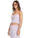 The Billabong Womens Lost Lovers Crop Top in Amethyst Smoke