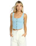 The Billabong Womens Sun Washed Vest in Salt Blue