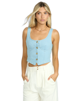 The Billabong Womens Sun Washed Vest in Salt Blue