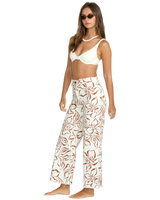 Free Fall Printed Twill Trousers in Salt Crystal