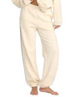 The Billabong Womens Triple Palms Fleece Joggers in Whitecap