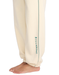 The Billabong Womens Triple Palms Fleece Joggers in Whitecap