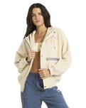 The Billabong Womens Since 73 Set The Tone Jacket in White Cap