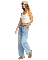 The Billabong Womens Zonte Elastic Waist Jeans in Shaded Wash