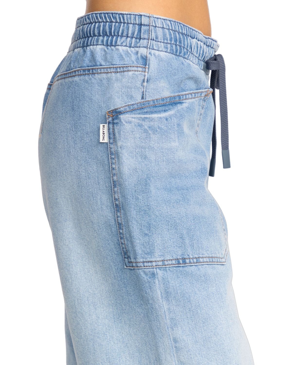 The Billabong Womens Zonte Elastic Waist Jeans in Shaded Wash
