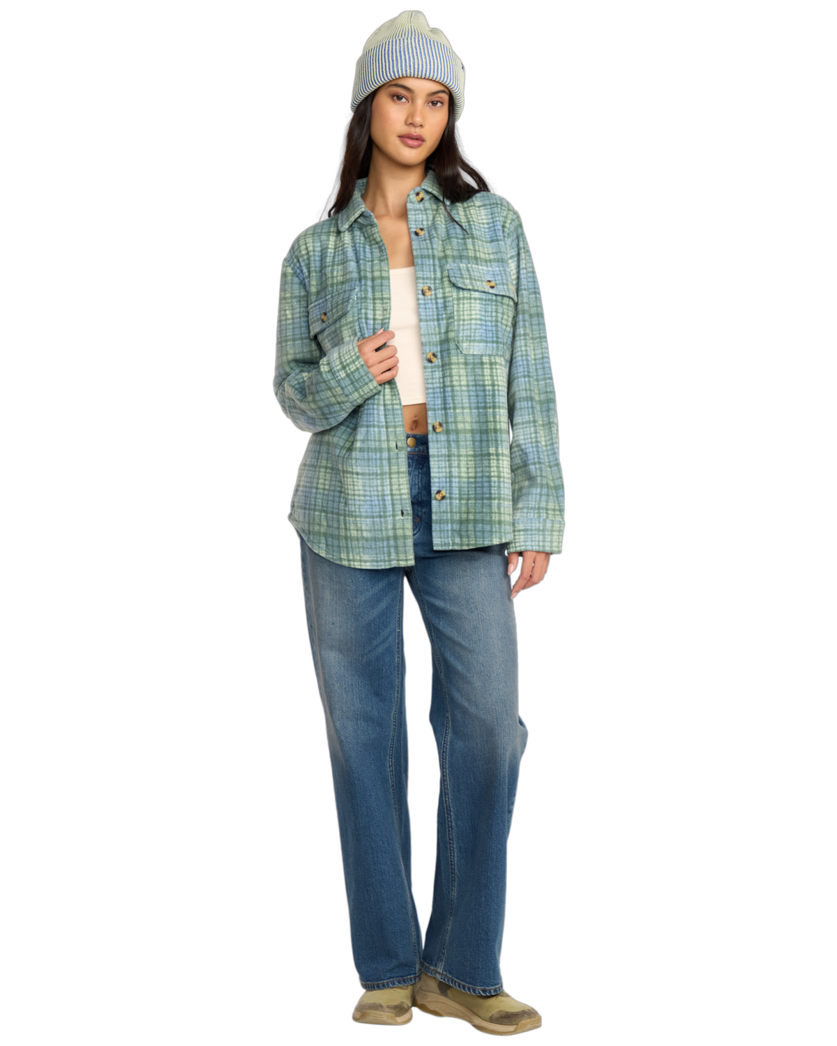 The Billabong Womens Forge Fleece Shacket in Multi