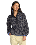 The Billabong Womens Adventure Division Switchback Fleece Jacket in Black Sands