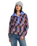 The Billabong Womens Adventure Division Switchback Pullover Fleece Jacket in Multi