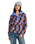 The Billabong Womens Adventure Division Switchback Pullover Fleece Jacket in Multi