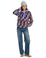 The Billabong Womens Adventure Division Switchback Pullover Fleece Jacket in Multi