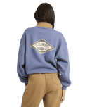 Wave Break 1/2 Zip Sweatshirt in Stone Blue