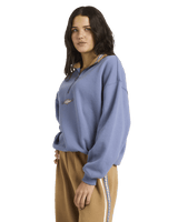 Wave Break 1/2 Zip Sweatshirt in Stone Blue