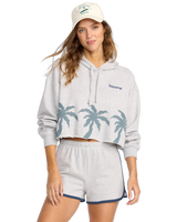 The Billabong Womens Triple Palms Hoodie in Heather Grey