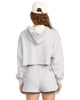 The Billabong Womens Triple Palms Hoodie in Heather Grey