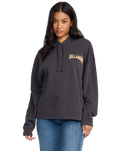 The Billabong Womens Keep It Up Hoodie in Black Sands