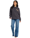 The Billabong Womens Keep It Up Hoodie in Black Sands