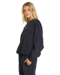 The Billabong Womens So Typical Sweatshirt in Black Pebble
