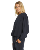 The Billabong Womens So Typical Sweatshirt in Black Pebble