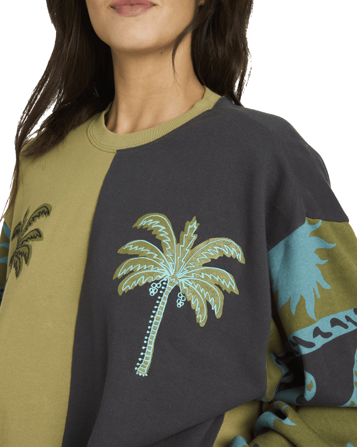 Split Palm Kendal Sweatshirt in Cedar