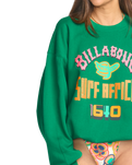 The Billabong Womens Mami Wata Kendall Crew Sweatshirt in Emerald Green
