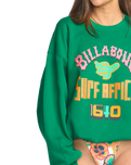 The Billabong Womens Mami Wata Kendall Crew Sweatshirt in Emerald Green