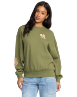 The Billabong Womens Sun Wave Livin Kendal Sweatshirt in Luv Army