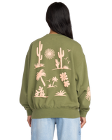 The Billabong Womens Sun Wave Livin Kendal Sweatshirt in Luv Army