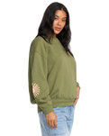 The Billabong Womens Sun Wave Livin Kendal Sweatshirt in Luv Army