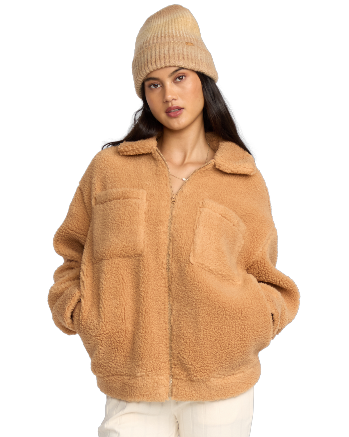 The Billabong Womens Resound Sherpa Jacket in Dusty Trails