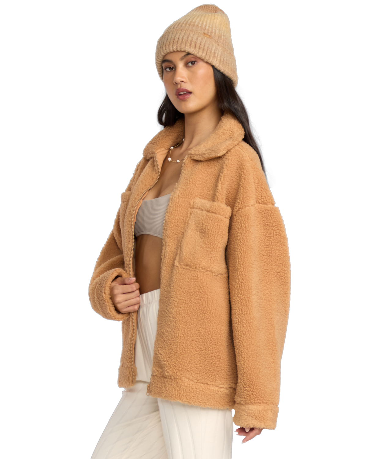 The Billabong Womens Resound Sherpa Jacket in Dusty Trails